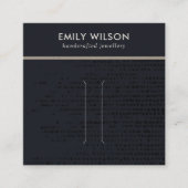 CHIQUE URBAN BLACK KRAFT STIPPEN HAARCLIP DISPLAY  VIERKANTE VISITEKAARTJE (Voorkant)