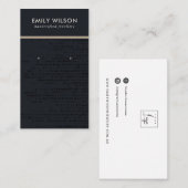 CHIQUE URBAN BLACK KRAFT STUD OORBEL DISPLAY KAART VISITEKAARTJE (Voorkant / Achterkant)