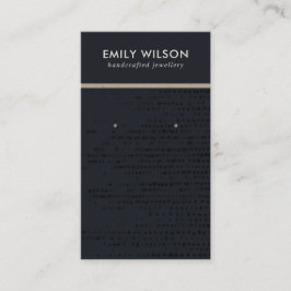 CHIQUE URBAN BLACK KRAFT STUD OORBEL DISPLAY KAART VISITEKAARTJE