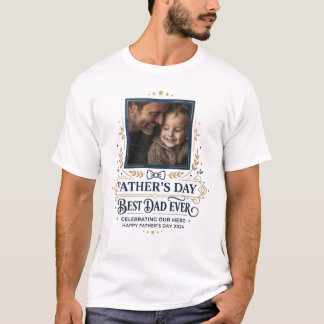 Chique Vaderdag T-shirt met eigen foto | Cadeau vo