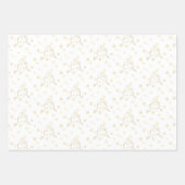 Chique vakantie goud en rood inpakpapier vellen (Voorkant)