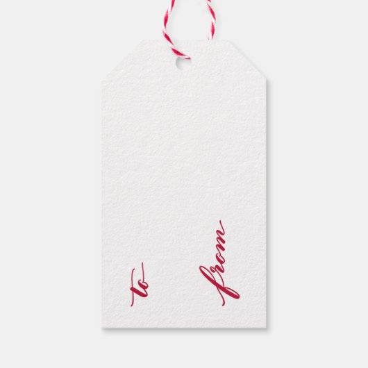 Chique vakantie rood en goud cadeau Labels Cadeaulabel (Achterkant)