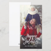 Chique vakantiegroet met de hand geschreven vakant feestdagenkaart (Voorkant / Achterkant)