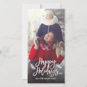 Chique vakantiegroet met de hand geschreven vakant feestdagenkaart (Voorkant)