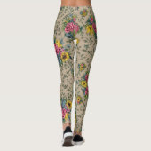 Chique veelkleurig bloemenpatroon leggings (Achterkant)