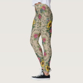 Chique veelkleurig bloemenpatroon leggings (Links)