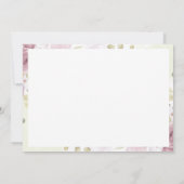 Chique verfijnd botanisch bloemig Lijst Note Notitiekaartje (Achterkant)