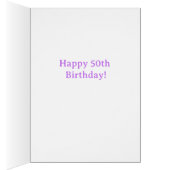 Chique verjaardagskaart 50ste verjaardag (Binnen (Rechts))