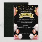 Chique verjaardagskaart kaart (Voorkant / Achterkant)