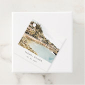 Chique Verona Adige River Italië Waterverf Bruilof Bedankjes Labels (In situ)