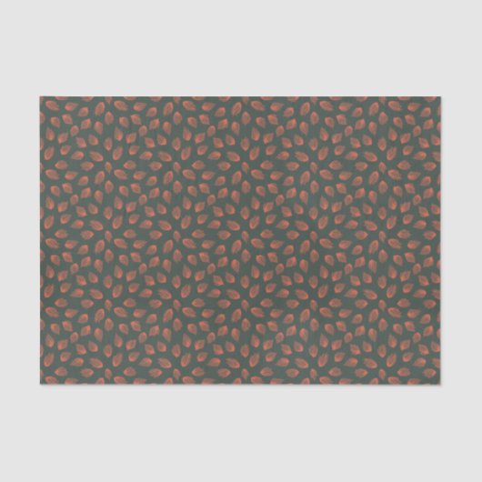 Chique verstrooid Abstract rood Sinaasappel veren Tissuepapier (Voorkant)