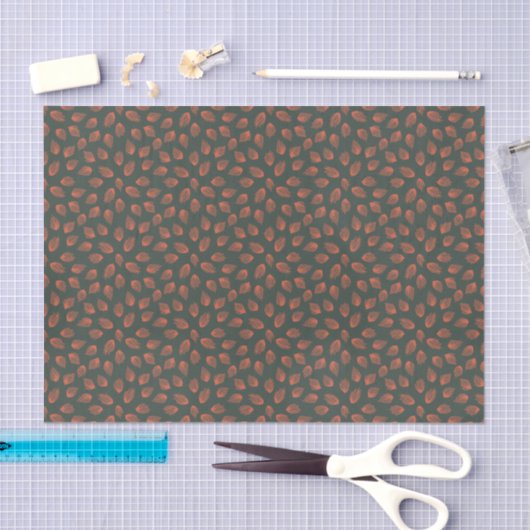 Chique verstrooid Abstract rood Sinaasappel veren  Tissuepapier (Craft)