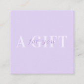 Chique vet Lila lavendel zakelijke cadeaubon Kortingskaartje (Voorkant)