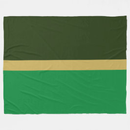 Chique Vet Twee Tone Groen Gebaseerd Kleurenblok Fleece Deken
