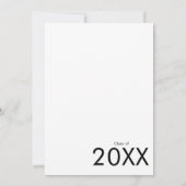 Chique vet typografie afstudeerfeest kaart (Achterkant)