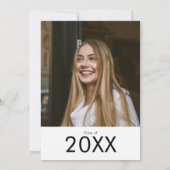 Chique vet typografie foto afstudeerfeest kaart (Achterkant)