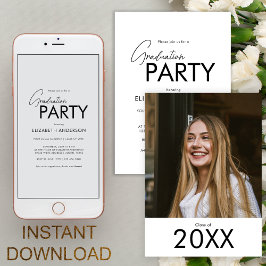 Chique vet typografie foto afstudeerfeest kaart