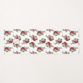 Chique Victoriaans Rozen w / Monogram - Witte acht Yogamat (Voorkant (horizontaal))