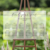 Chique Vind uw zitplattegrond Frosted Acryl Bord