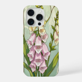 Chique vingerhoedskruid lelietje-van-dalen gebrand iPhone 15 pro case