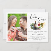 Chique Vino Voor Geloften Foto Vrijgezellenfeest W Kaart (Voorkant)