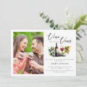 Chique Vino Voor Geloften Foto Vrijgezellenfeest W Kaart (Staand voorkant)