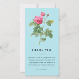 Chique Vintage Bloem Botanisch Bedankkaart