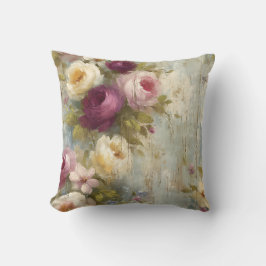 Chique Vintage Bloemen met Elegante Rozen Kussen
