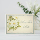 Chique Vintage Madeliefjes Save The Date 18e (Staand voorkant)