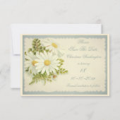 Chique Vintage Madeliefjes Save The Date 18e (Achterkant)