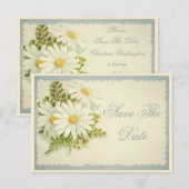Chique Vintage Madeliefjes Save The Date 25e (Voorkant / Achterkant)