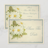 Chique Vintage Madeliefjes Save The Date 60th (Voorkant / Achterkant)