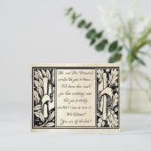 Chique Vintage Pergament Grappig We Zijn Gevlucht Aankondigingskaart (Staand voorkant)