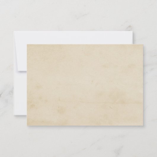 Chique vintage trouwkaartjes met dankbetuiging bedankkaart (Achterkant)