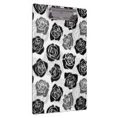 Chique vintage zwarte en witte rozen klembord (Rechts)