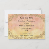 Chique Vintagerozen 50e Verjaardag Save The Date (Achterkant)