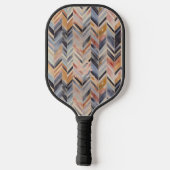 Chique visgraat Chevron Patroon Monogram Pickleball Paddle (Achterkant)