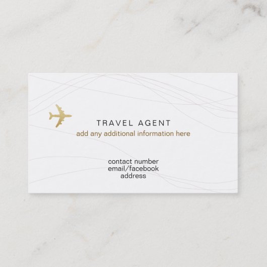 Chique visitekaartje voor een reisagent (Achterkant)