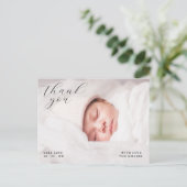 Chique volledig op maat gemaakte foto babyshower b briefkaart (Staand voorkant)