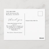 Chique volledig op maat gemaakte foto babyshower b briefkaart (Achterkant)