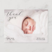 Chique volledig op maat gemaakte foto babyshower b briefkaart (Voorkant)