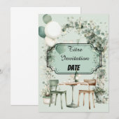 Chique vormgeving met weelderige groene elementen, kaart (Voorkant / Achterkant)