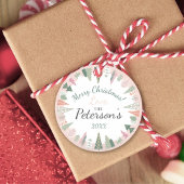  chique vrolijke kerstbomen ROZE & GROEN Bedankjes Labels