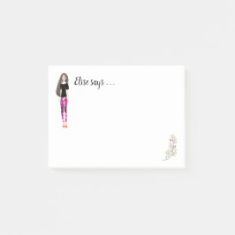Chique vrouw in Leggings Post-it® Notes