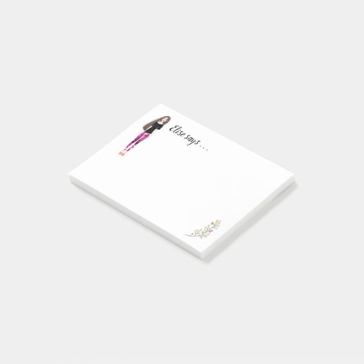 Chique vrouw in Leggings Post-it® Notes (Schuin)