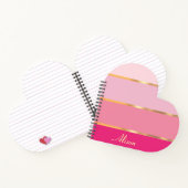 chique vrouwelijk roze goud Naam Notitieboek (Binnen)