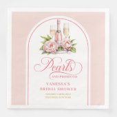 Chique watercolor servetten bruidsfeest roze goud (Voorkant)