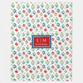 Chique waterverf aangepaste naam vakantie deken wr (Voorkant)