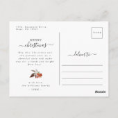 Chique Waterverf bessen en groen Oh So Merry Briefkaart (Achterkant)