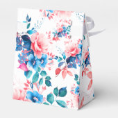 Chique Waterverf Bloemen 90ste Verjaardag Bedankdoosjes (Achterkant)